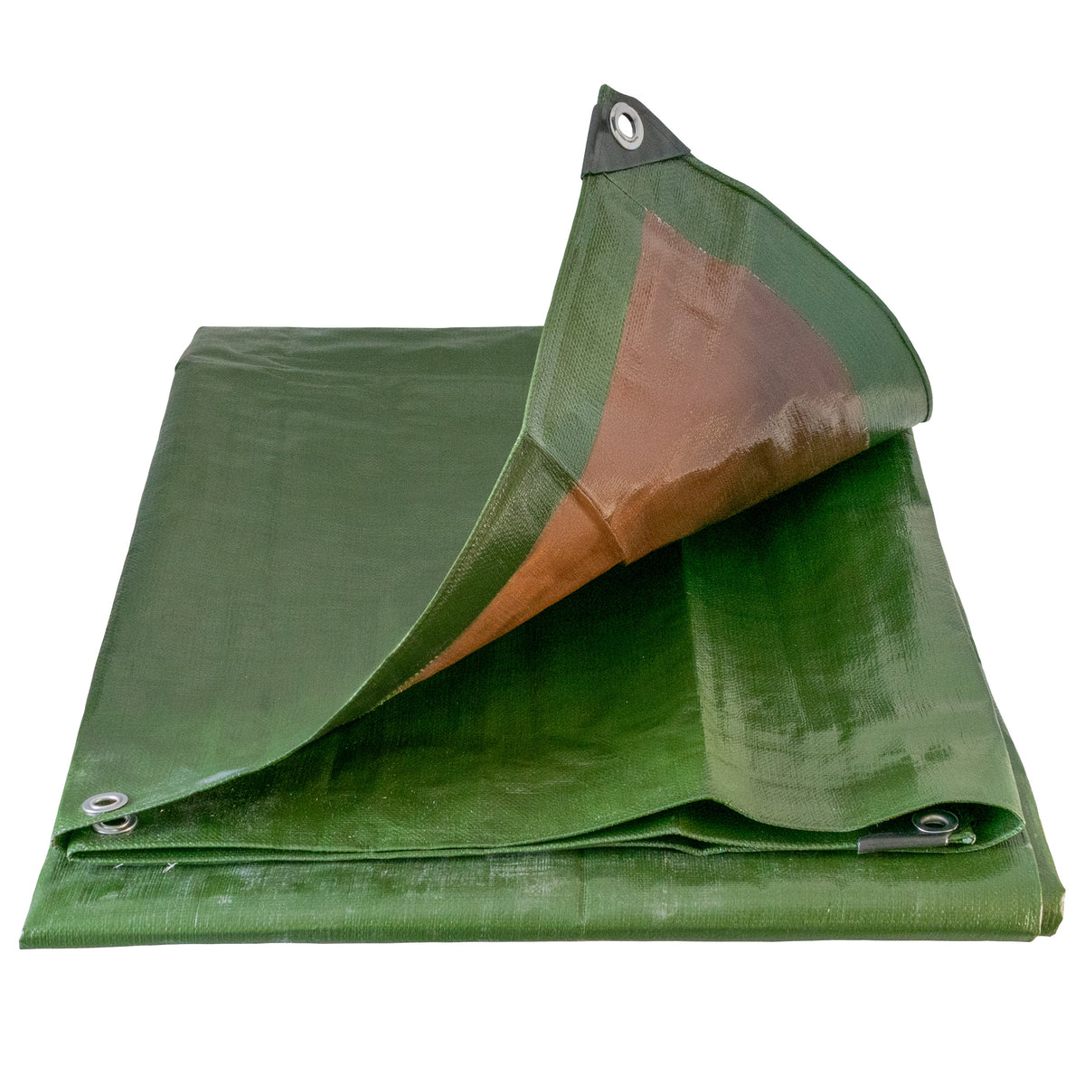 Green/Brown L-Grade Tarpaulin 3m x 4m