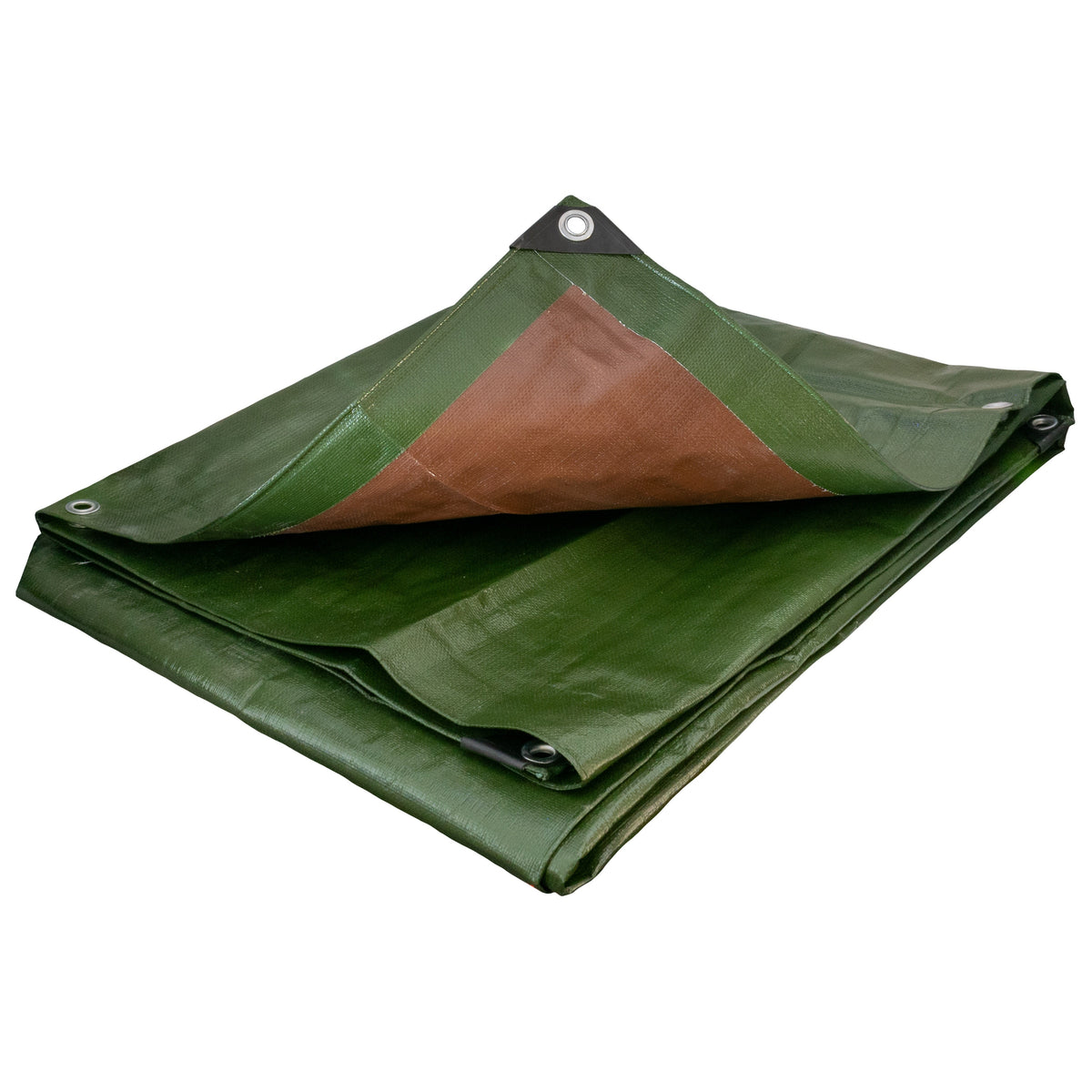 Green/Brown L-Grade Tarpaulin 4m x 6m
