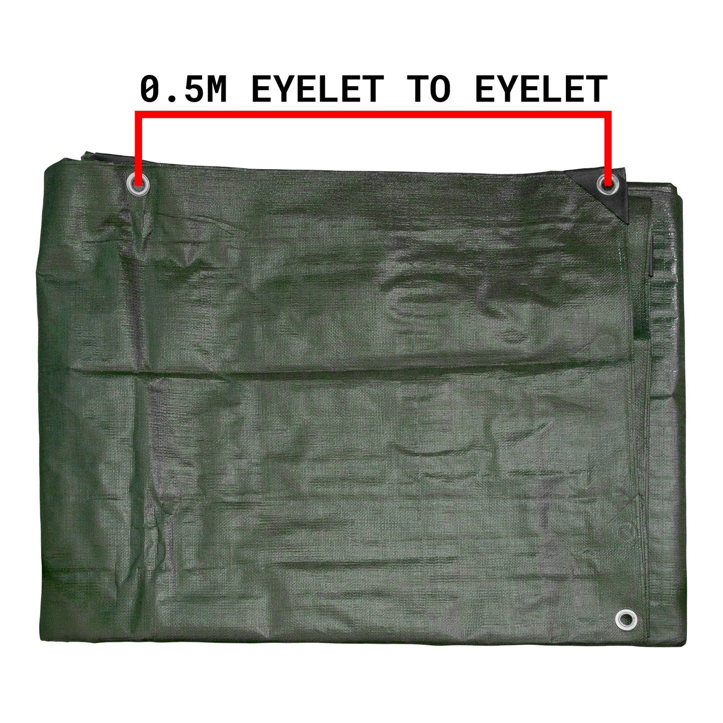 Green/Brown L-Grade Tarpaulin 4m x 5m