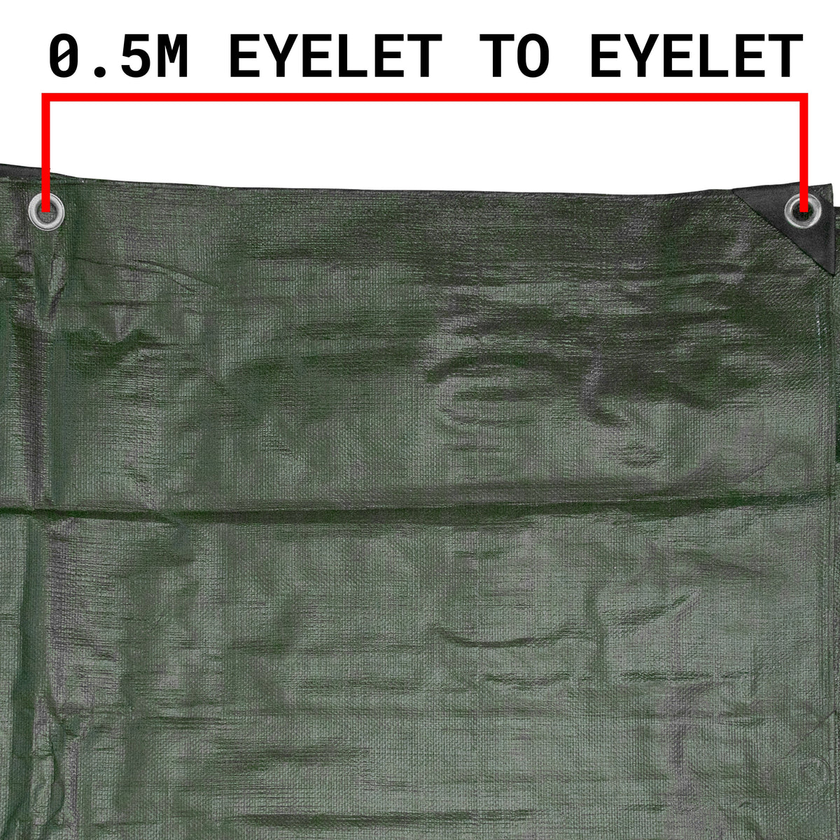 Green/Brown L-Grade Tarpaulin 8m x 12m