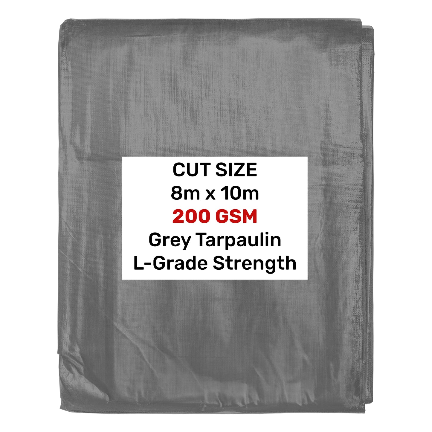 Grey L-Grade Tarpaulin 8m x 10m