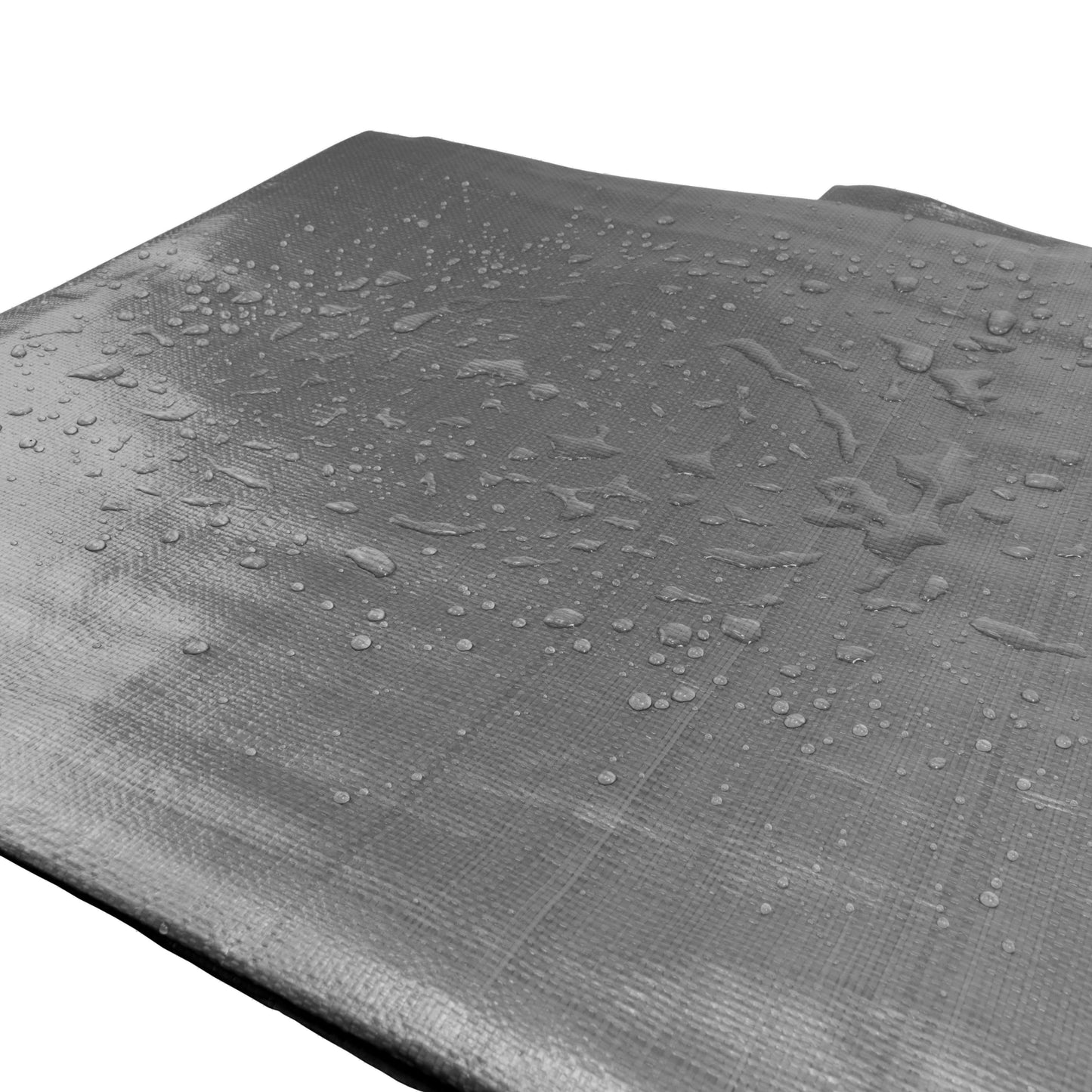 Grey L-Grade Tarpaulin with 20 x 4" Bungee Balls (White)