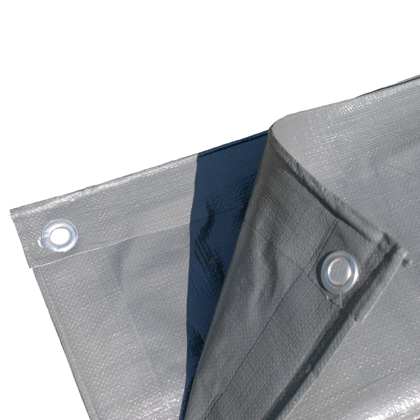 Grey L-Grade Tarpaulin with 20 x 4" Bungee Balls (White)