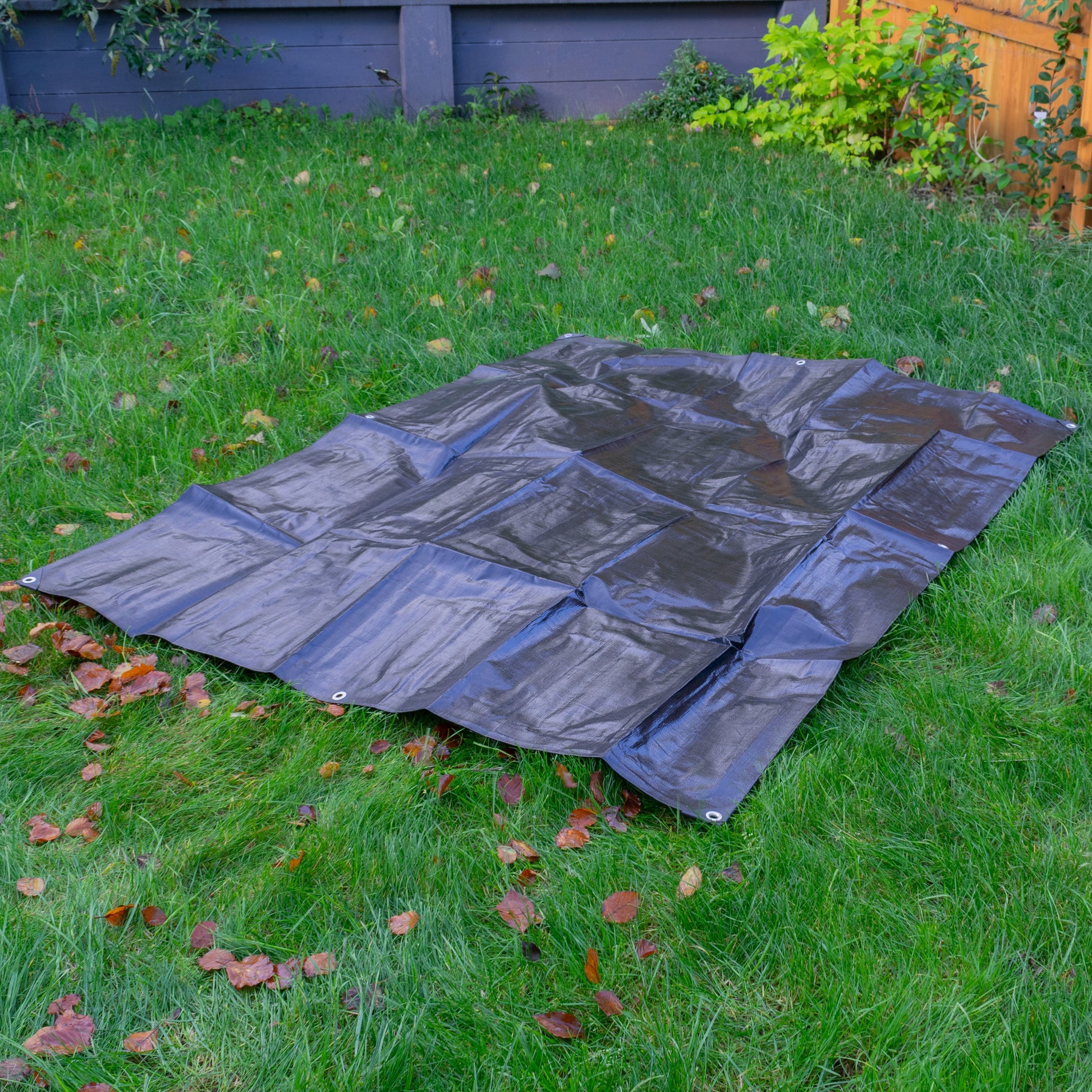 Black/Silver L-Grade Tarpaulin 5m x 6m
