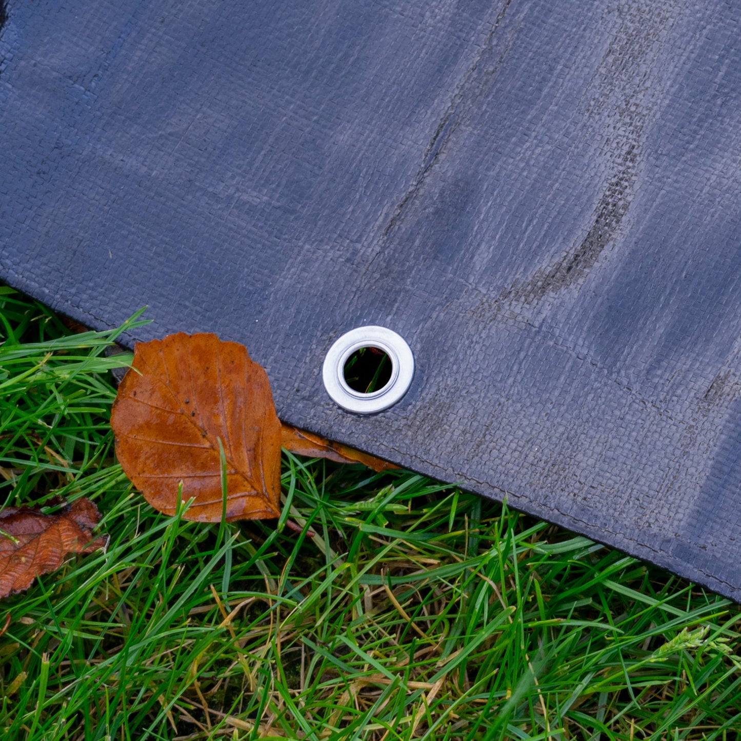 Black Silver L-Grade Tarpaulin 10m x 12m Reinforced Eyelets Outdoor Ground Sheet
