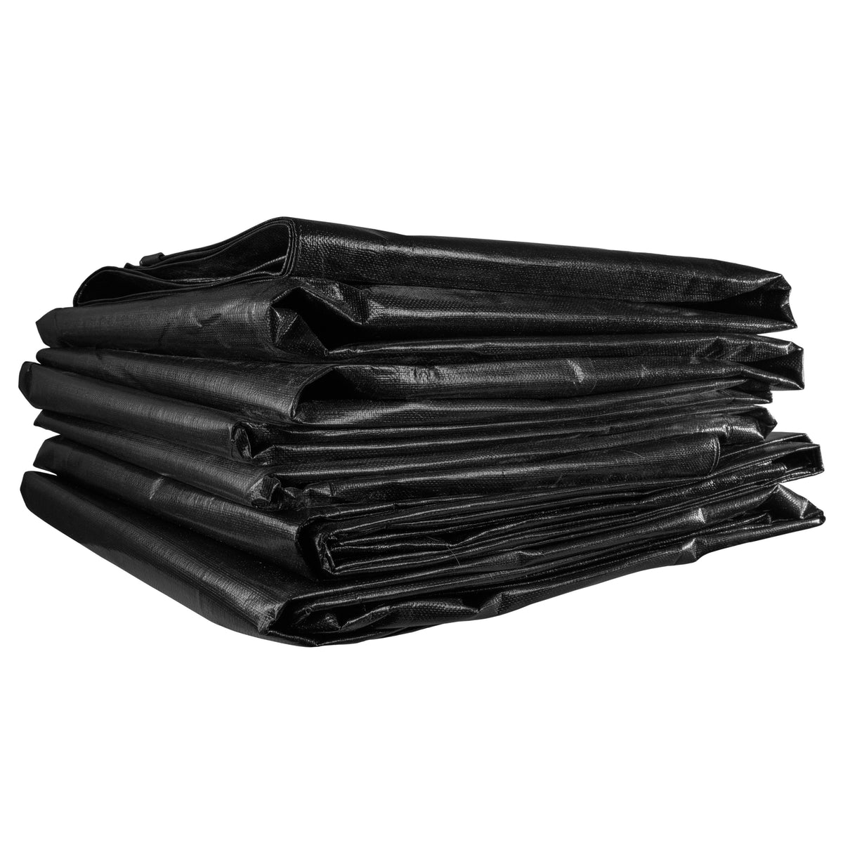 Black/Silver L-Grade Tarpaulin with 10m of 6mm Bungee Rope and 10 x Slide Type Tarp Clips