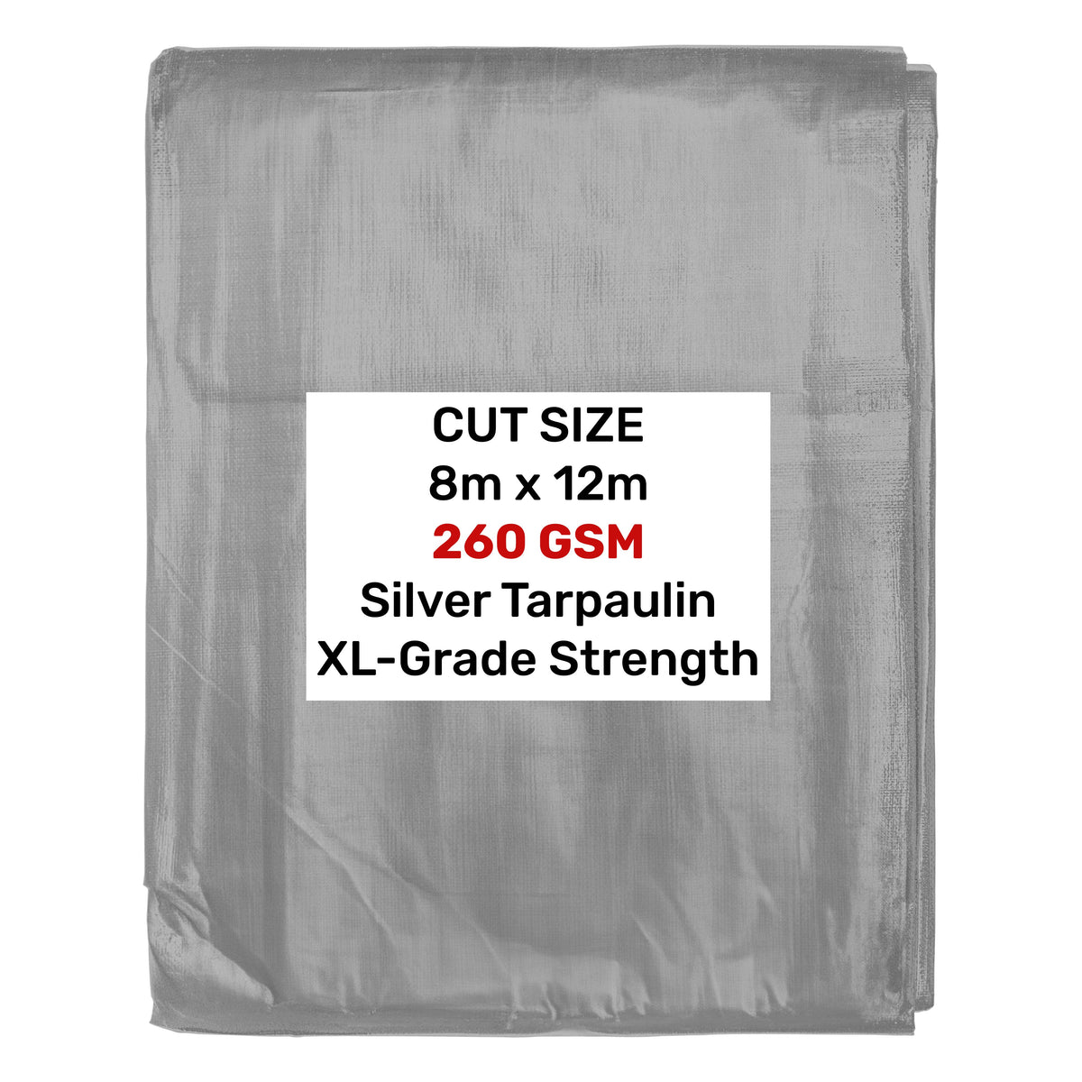 Silver XL-Grade Tarpaulin 8m x 12m
