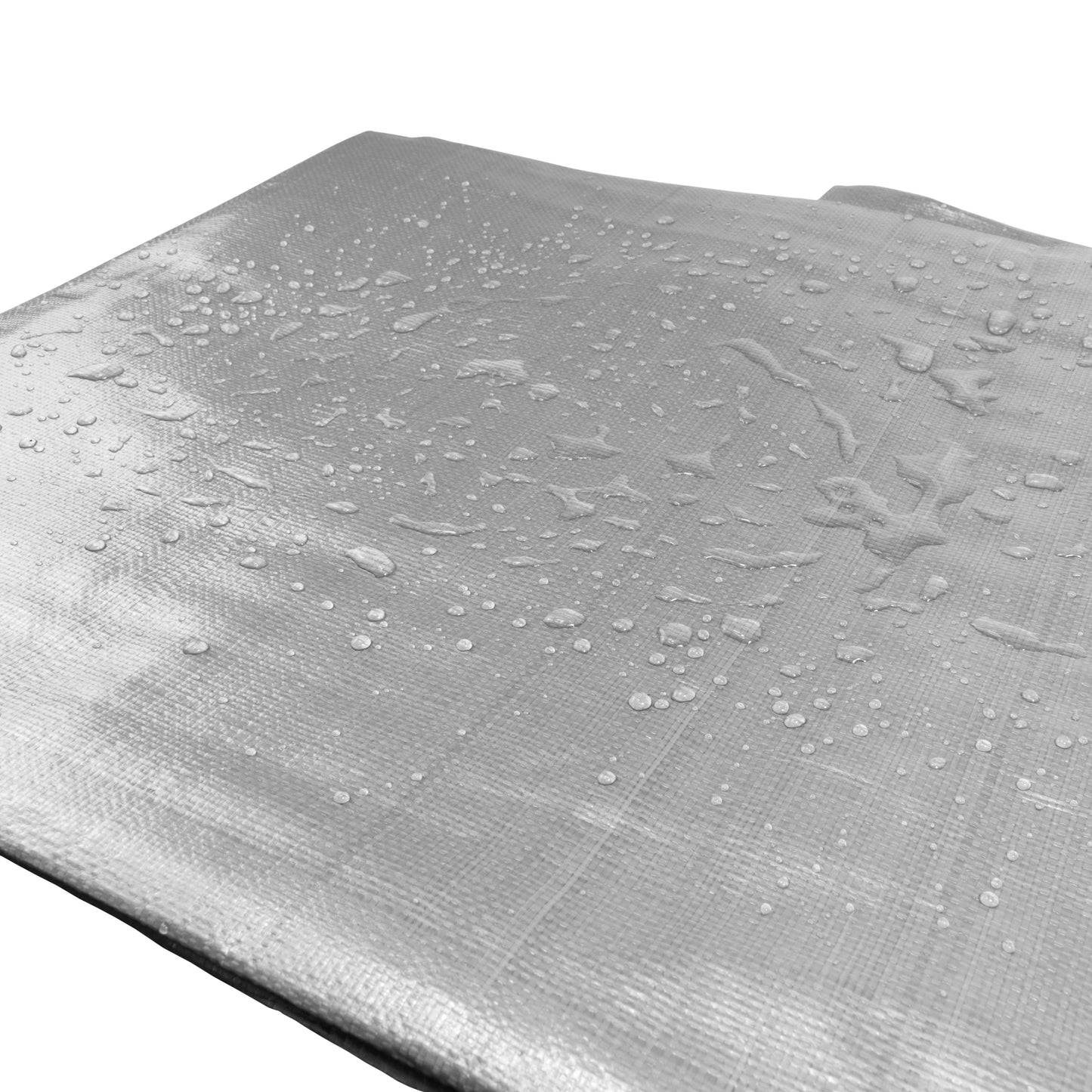Silver XL-Grade Tarpaulin 5m x 8m Waterproof Tarpaulin Cover Reinforced Eyelets