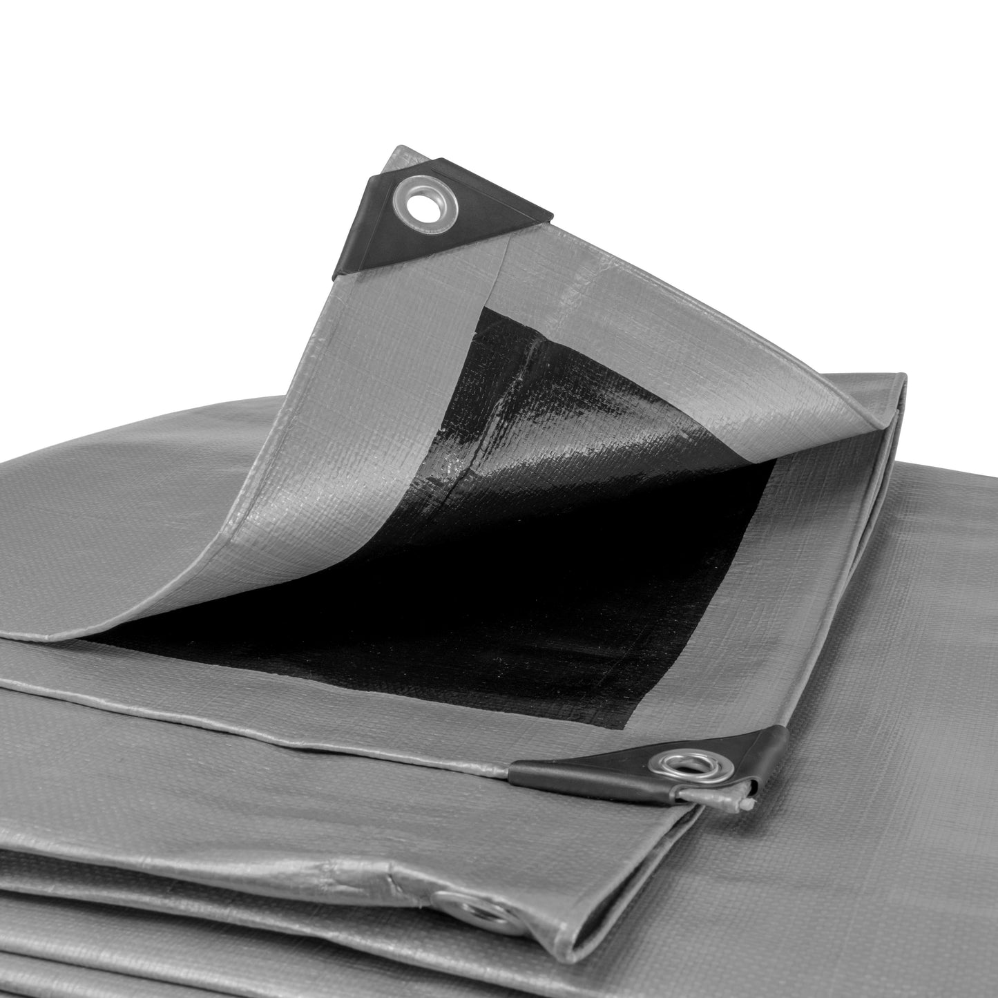 Silver XL-Grade Tarpaulin 2m x 4m Waterproof Tarpaulin Cover Reinforced Eyelets