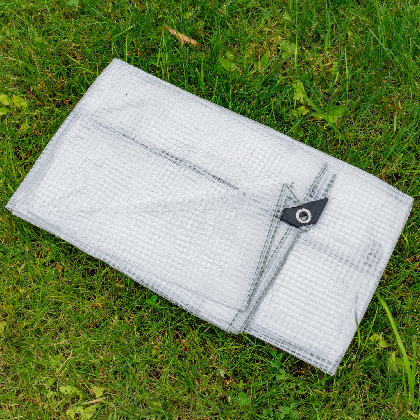 Clear XL-Grade Tarpaulin 3m x 5m Waterproof Tarpaulin Cover Outdoor Ground Sheet