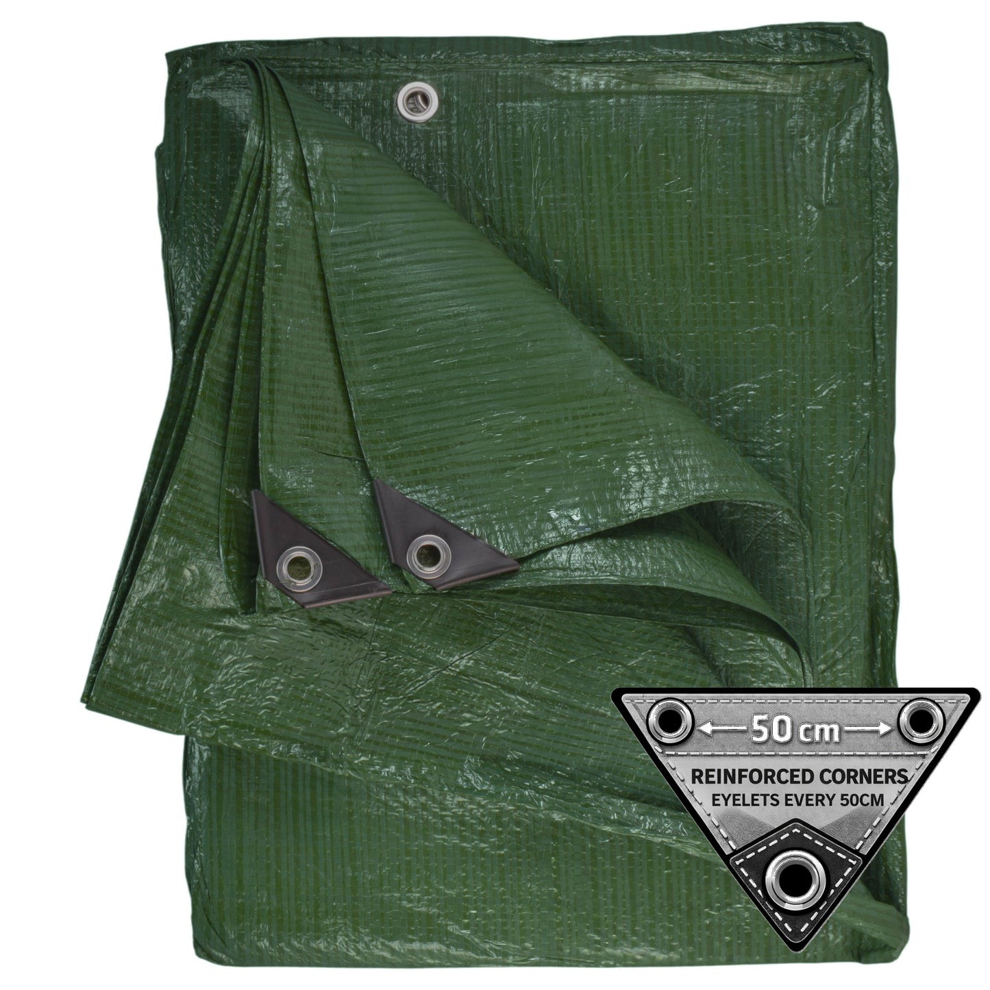 Green S-Grade Tarpaulin 6m x 8m
