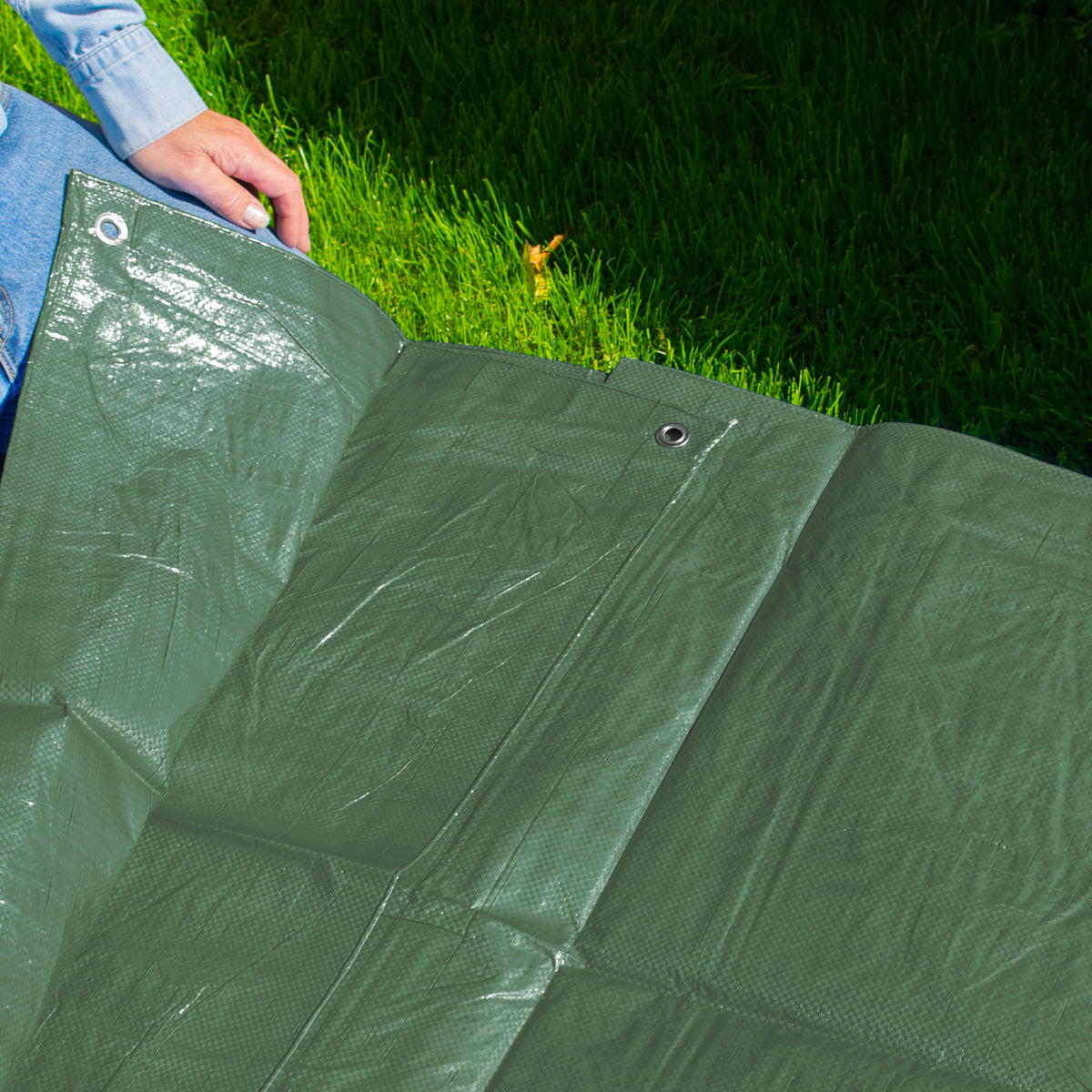 Green M-Grade Tarpaulin 1.5m x 2m