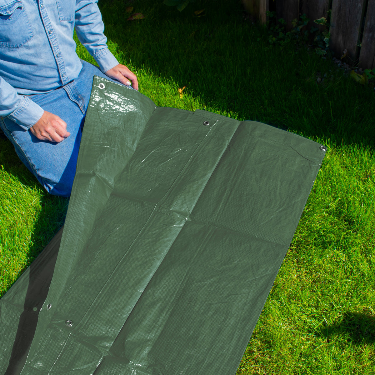 Green M-Grade Tarpaulin 6m x 10m