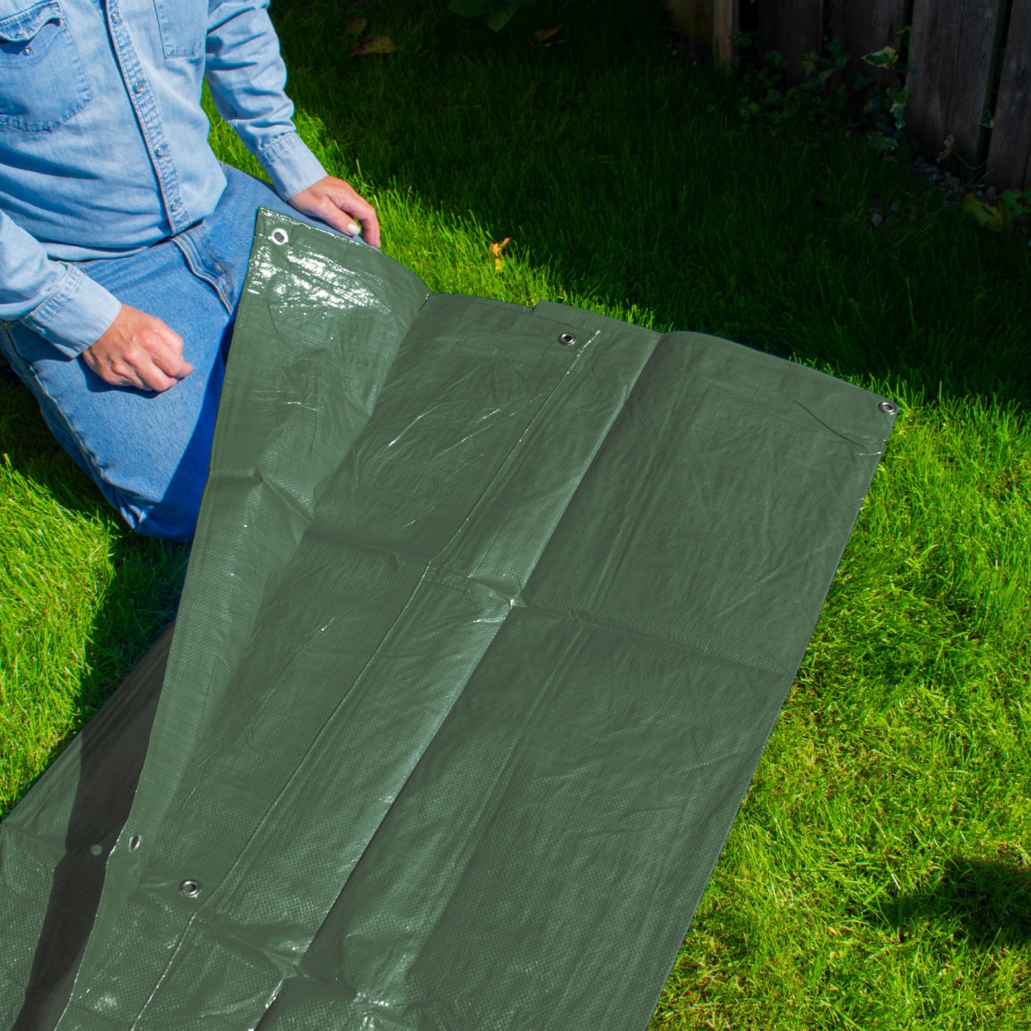 Green M-Grade Tarpaulin 4m x 5m