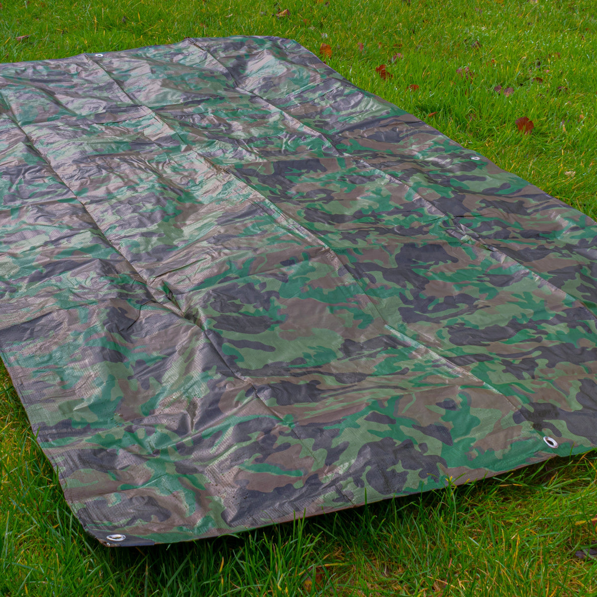 Camouflage M-Grade Tarpaulin 6m x 10m BRADAS Reinforced Eyelets Waterproof Sheet