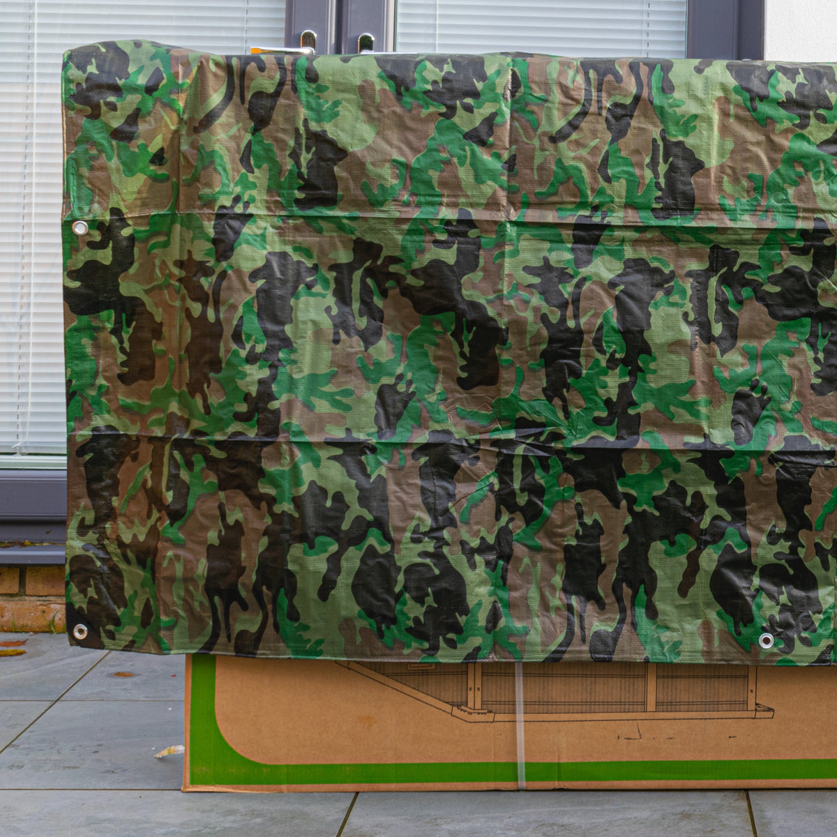 Camouflage M-Grade Tarpaulin 1.5m x 3m BRADAS Outdoor Ground Sheet Outdoor Cover