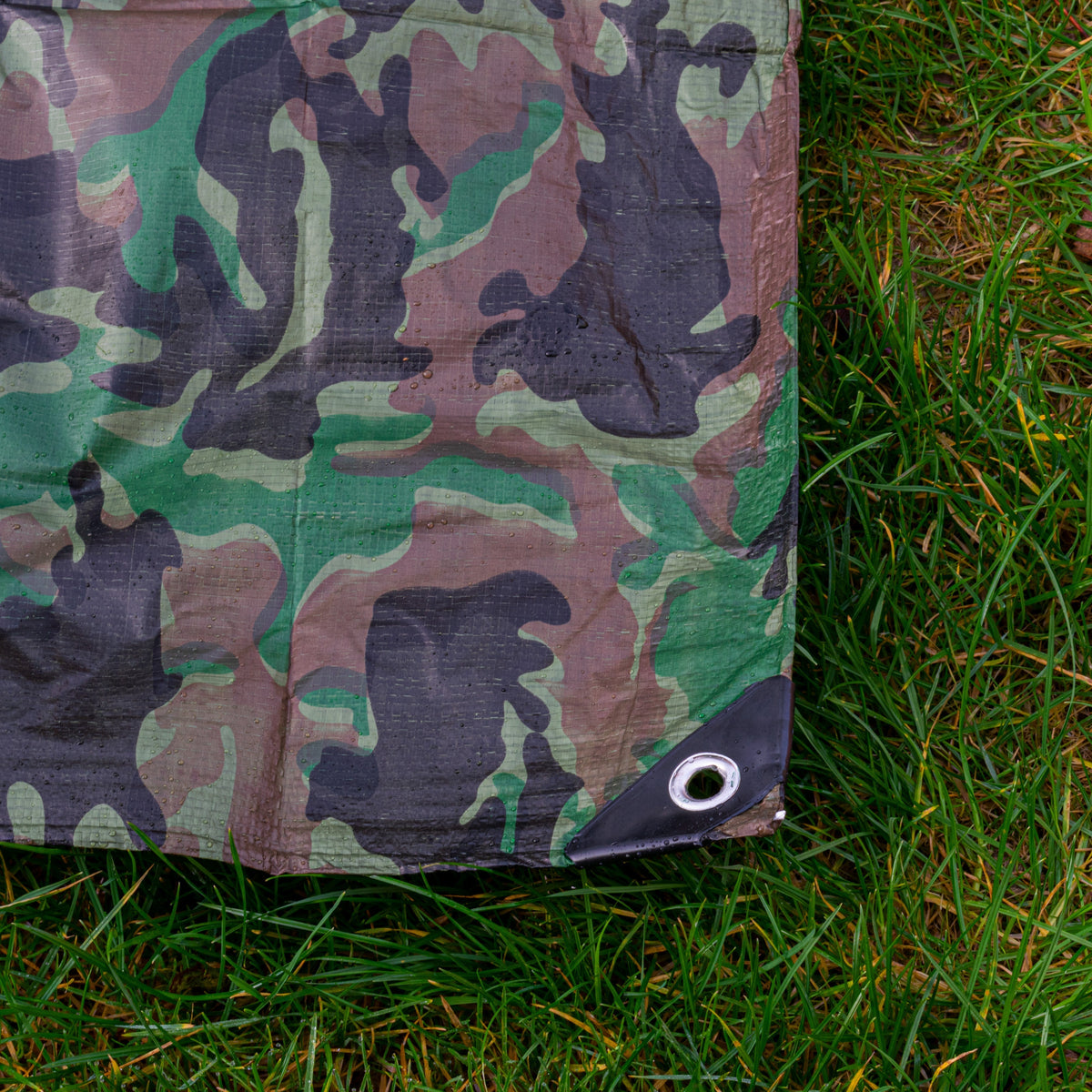 Camouflage M-Grade Tarpaulin 6m x 10m BRADAS Reinforced Eyelets Waterproof Sheet