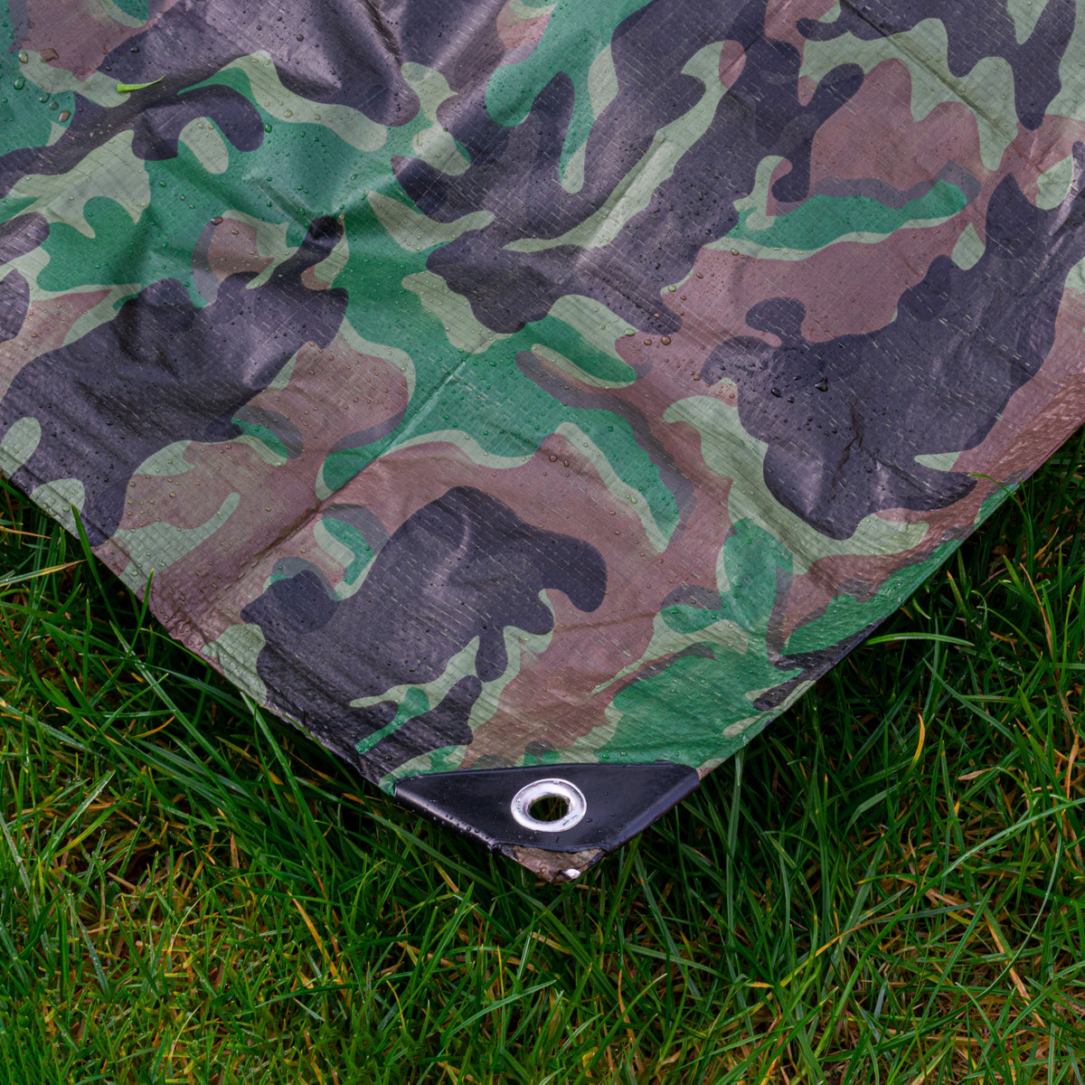 Camouflage M-Grade Tarpaulin 1.5m x 3m BRADAS Outdoor Ground Sheet Outdoor Cover