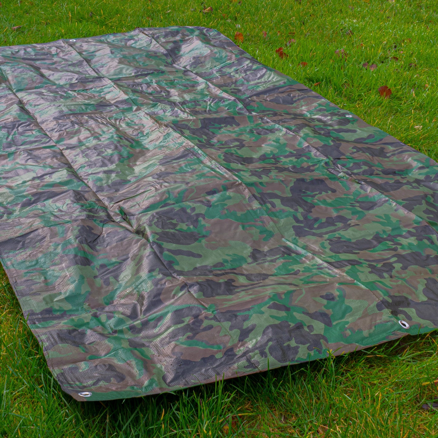 Camouflage M-Grade Tarpaulin 3m x 3m Waterproof Tarpaulin Cover Waterproof Sheet