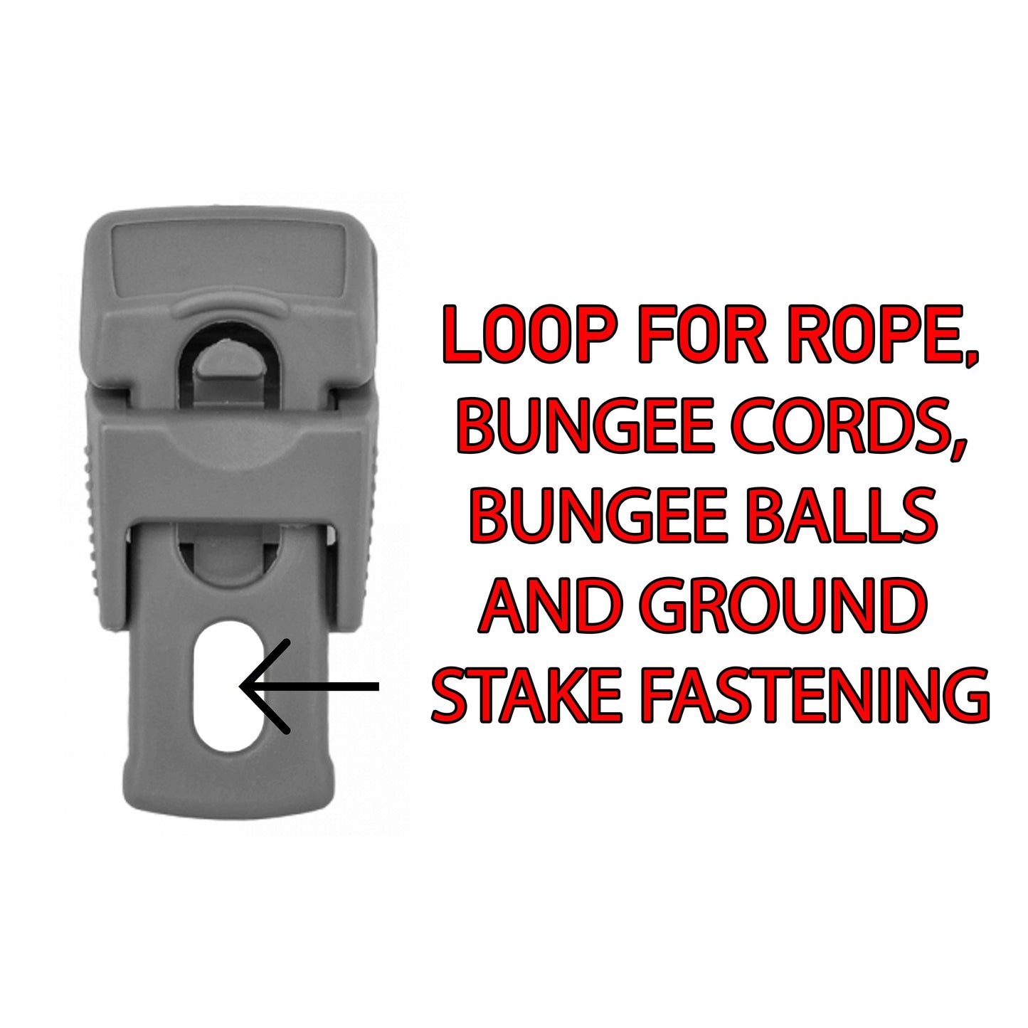 Tarp Clip Gray Slide Type Pack of 10