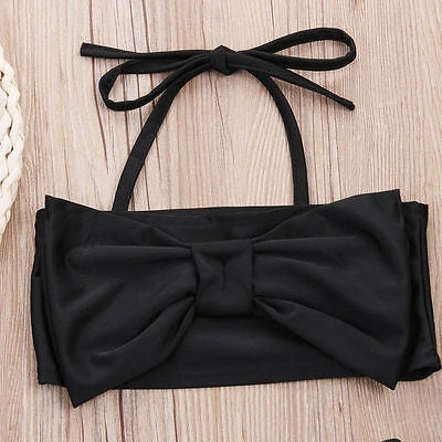 Cute Baby Girl Bikini Striped Triangle Bow Bathing Suit Proud Princess Beachwear, 110, 70, 80