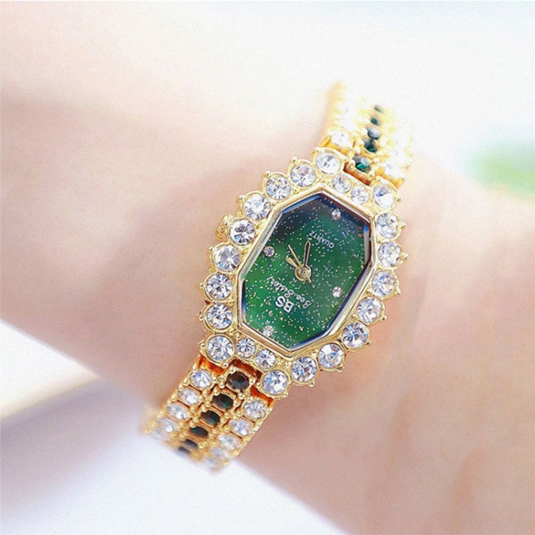 BS beesister FA1581 Women Octagonal Dial Diamond Plated Rhinestone Bracelet Quartz Watch