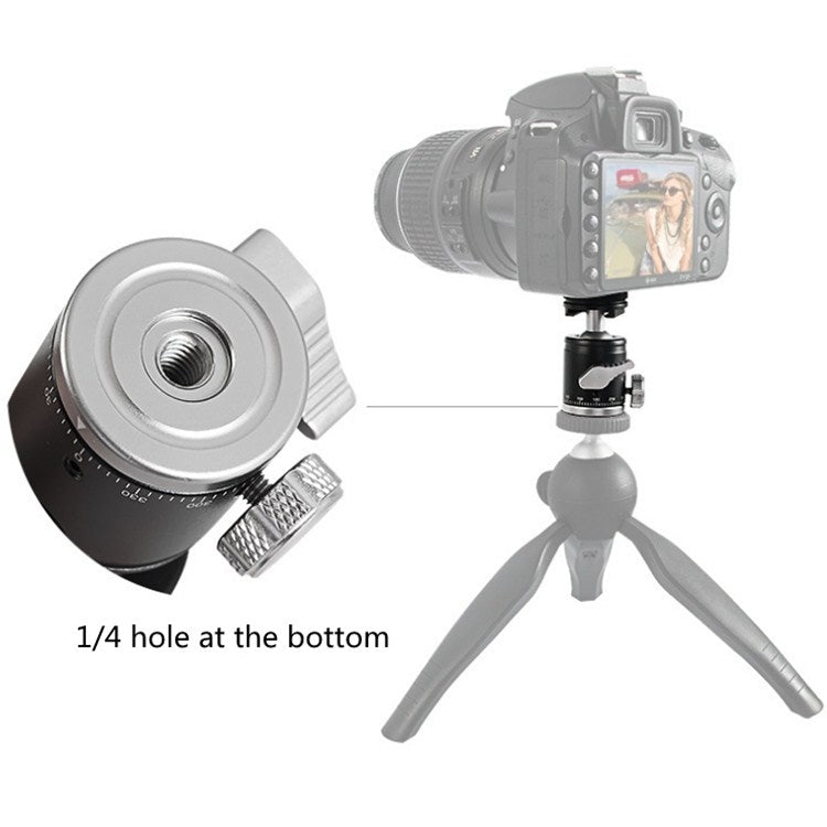 BEXIN K-19 Multifunctional Aluminum Alloy Cold Shoe Ball Head Tripod Mount, K-19