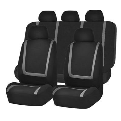 Universal Car Seat Cover Polyester Fabric Automobile Seat Covers Car Seat Cover Vehicle Seat Protector Interior Accessories, 4pcs Set Black, 4pcs Set Red, 4pcs Set Beige, 4pcs Set Gray, 4pcs Set Blue, 4pcs Set Pink, 9pcs Set Black, 9pcs Set Red        ...