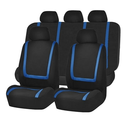 Universal Car Seat Cover Polyester Fabric Automobile Seat Covers Car Seat Cover Vehicle Seat Protector Interior Accessories, 4pcs Set Black, 4pcs Set Red, 4pcs Set Beige, 4pcs Set Gray, 4pcs Set Blue, 4pcs Set Pink, 9pcs Set Black, 9pcs Set Red        ...