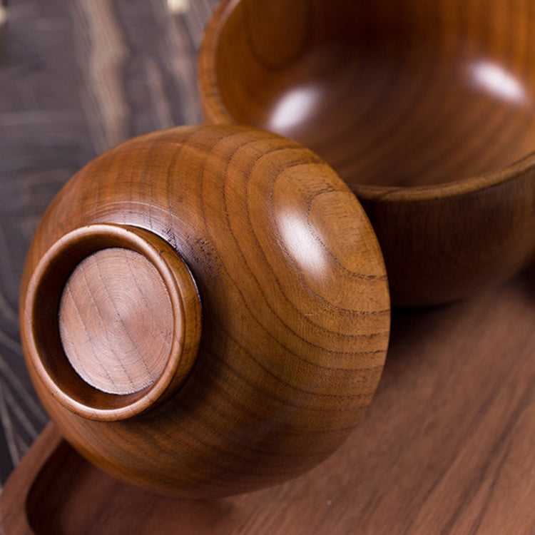 Adult Children Jujube Solid Wood Bowl Soup Noodle Bowl Household Tableware, Diameter 9.5 cm, Diameter 10.5 cm, Diameter 11.5 cm, Diameter 13 cm