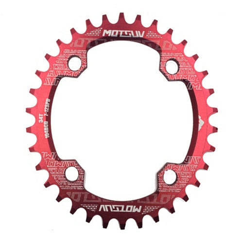 MOTSUV Round Narrow Wide Chainring MTB  Bicycle 104BCD Tooth Plate Parts, Disk 32T, Disk 34T, Disk 36T, Disk 38T, Elliptic plate  32T