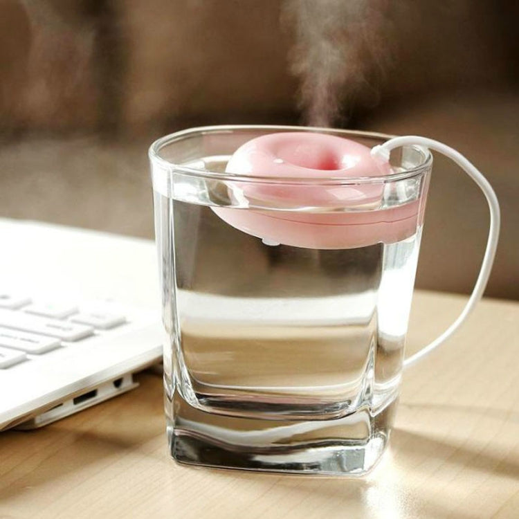 Donut Shape Mini USB Air Humidifier Aroma Diffuser Purifier, Donut Shape Blue, Donut Shape Pink, Donut Shape White