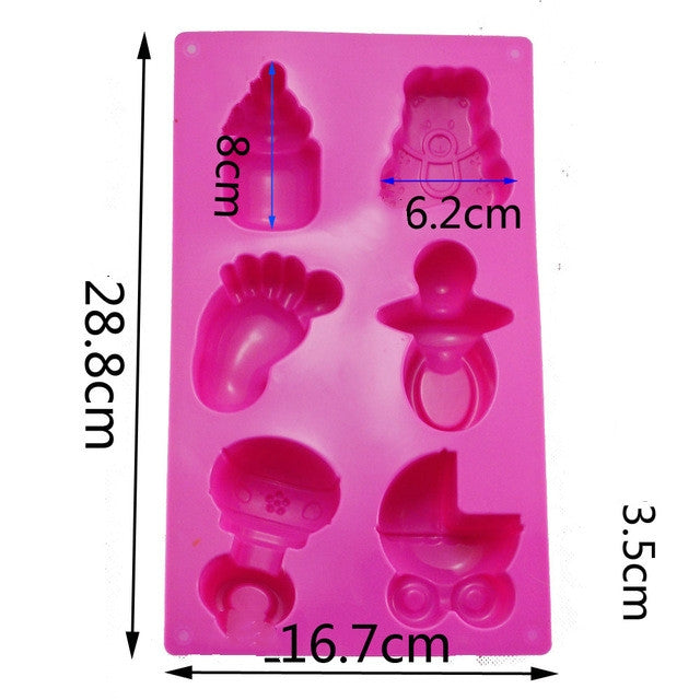 Silicone Baby Toys Shape Bakeware Mold Jelly Pudding Chocolate Cake Decoration, Random Color Delivery, Baby Toys Shape