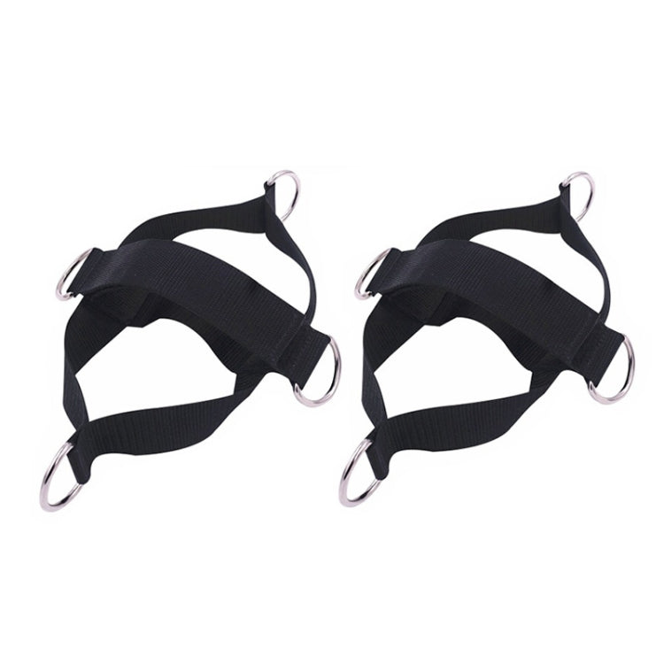 1 Pair Fitness Shoe Cover Pull Rope Fitness Equipment Straps, 1 Pair Pull Rope (Black)