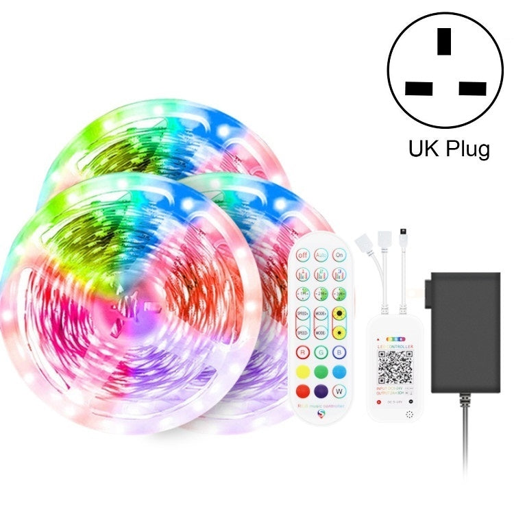 Bluetooth Suit Smart Music Sound Control Light Strip Non-waterproof 5050 RGB Colorful Atmosphere LED Light Strip With 24-Keys Remote Control, 20M 360 LEDs, 30M 540 LEDs