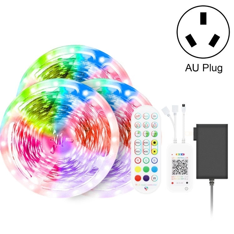 Bluetooth Suit Smart Music Sound Control Light Strip Non-waterproof 5050 RGB Colorful Atmosphere LED Light Strip With 24-Keys Remote Control, 20M 360 LEDs, 30M 540 LEDs