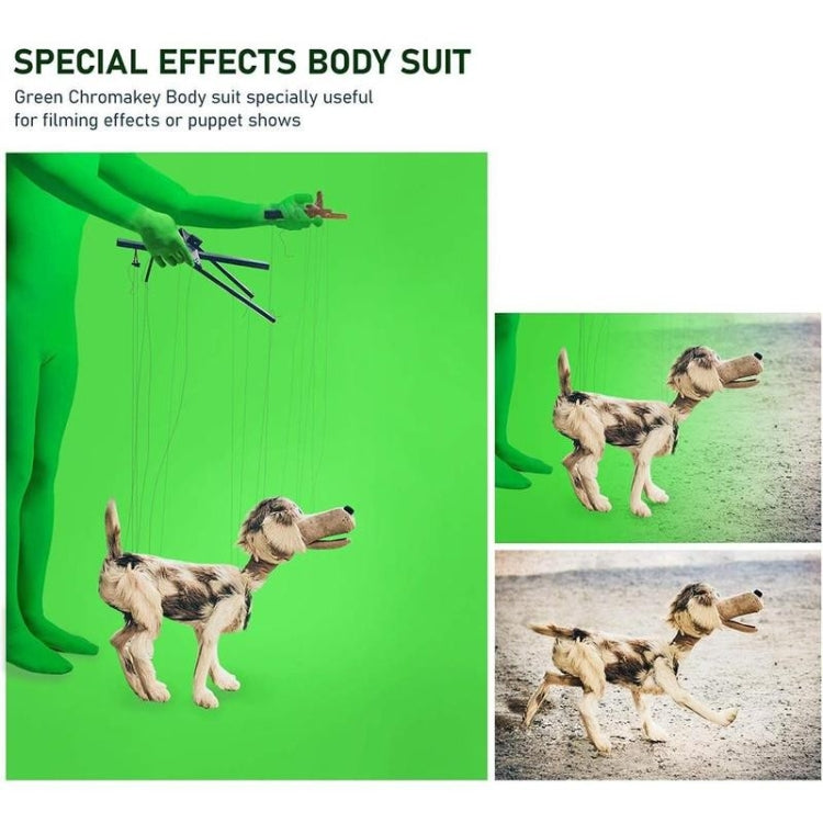 Photo Stretchy Body Green Screen Suit Video Chroma Key Tight Suit, Size: 180cm(Green Split)