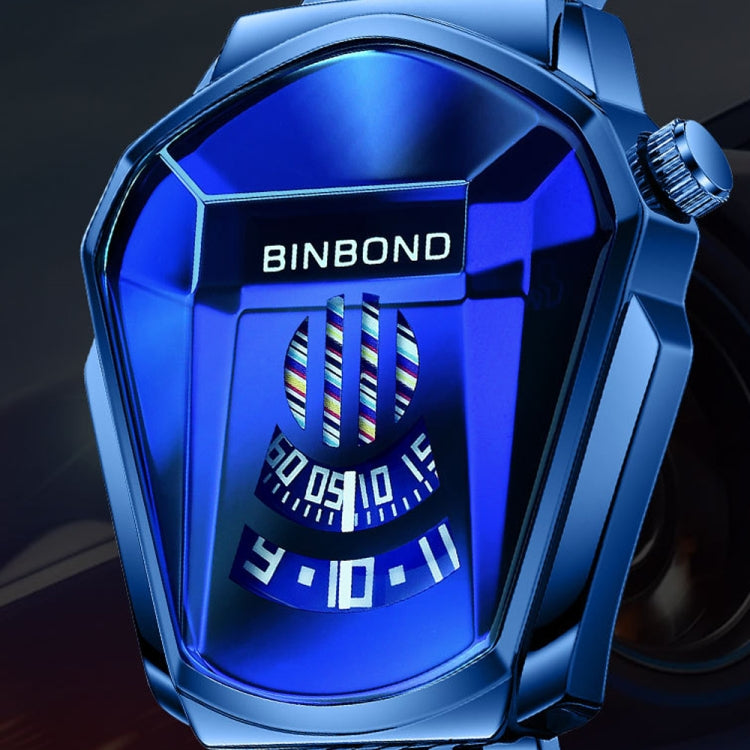 BINBOND Locomotive Concept Watch Men Live Black Technology Watch, Gold Net Belt Full Gold Blue Face, Gold Net Belt Full Gold Gold Face, Black Net Belt Black Steel Blue Face, Black Net Belt Black Steel White Face, White Net Belt White Steel Blue Face   ...