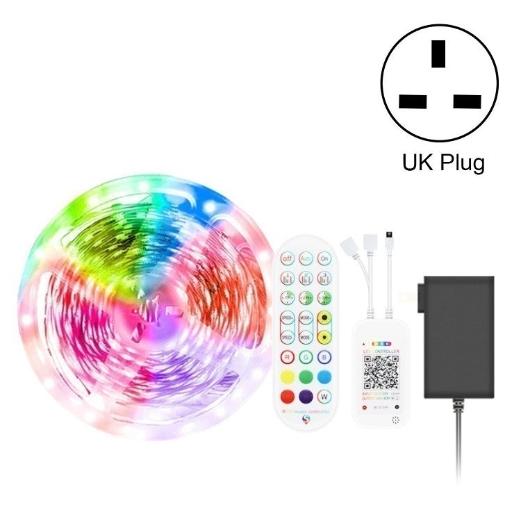 Bluetooth Suit Smart Music Sound Control Light Strip Waterproof 5050 RGB Colorful Atmosphere LED Light Strip With 24-Keys Remote Control, 5M 150 LEDs, 5M 300 LEDs, 10M 300 LEDs, 10M 600 LEDs, 15M 450 LEDs, 20M 360 LEDs