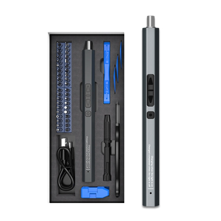 51 In 1 Rechargeable Mini Electric Screwdriver Set With 3LED Lighting, 51 In 1 Gray, 51 In 1 Blue, 51 In 1 Red