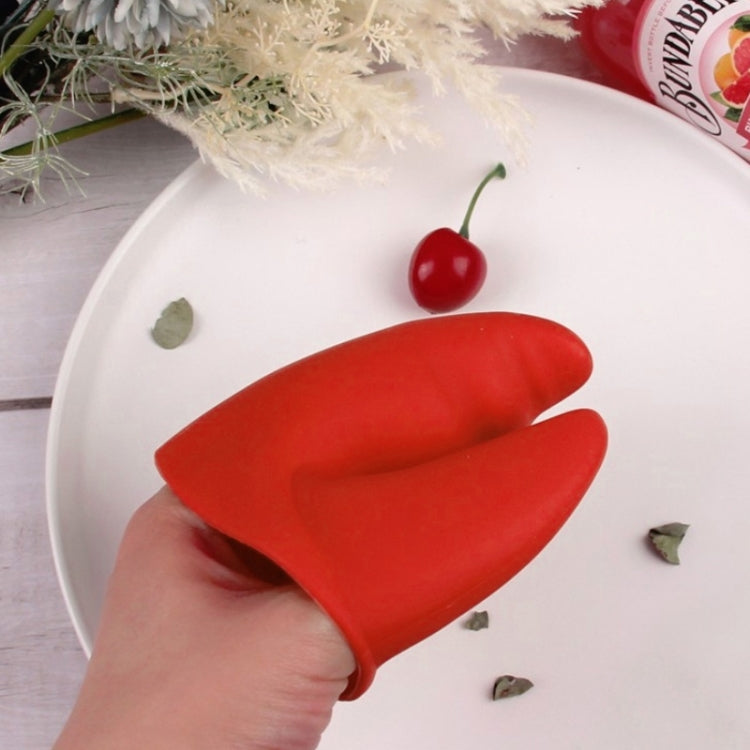 One Pair Lobster Tongs Heat Insulation Gloves Kitchen High Temperature Resistant Silicone Anti-scald Hand Clips, Insulation Gloves