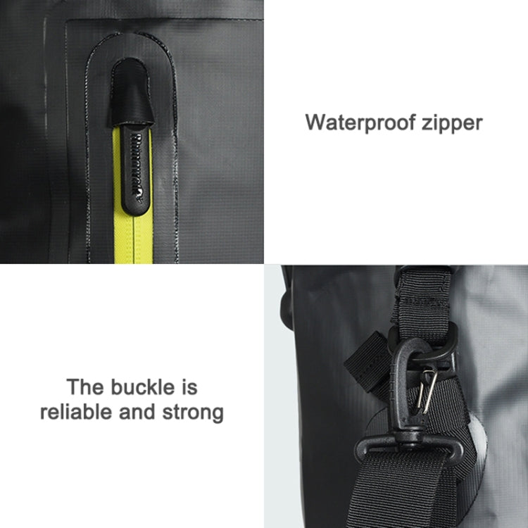 Rhinowalk Bicycle Backpack Full Waterproof Shelf Bag 25L Unilateral Frame Bag Long-distance Travel Bicycle Bag(Black Green)