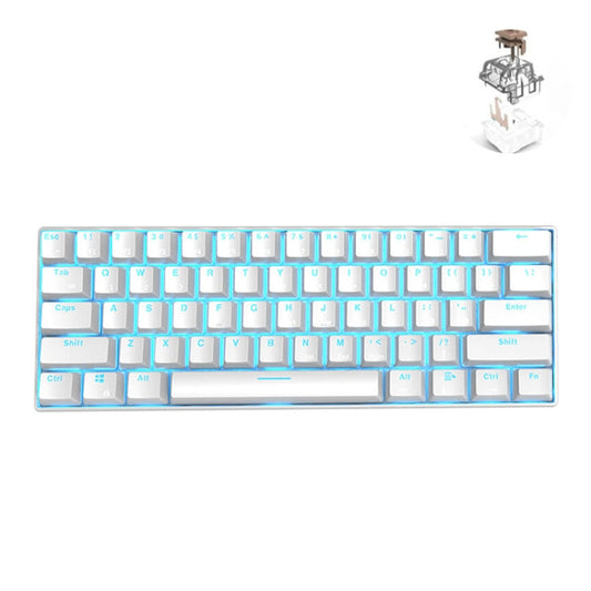 RK61 61 Keys Bluetooth / Wireless Dual Modes Tablet Mobile Gaming Mechanical Keyboard, Cable Length: 1.5m, Tea Shaft, Green Shaft, Red Shaft