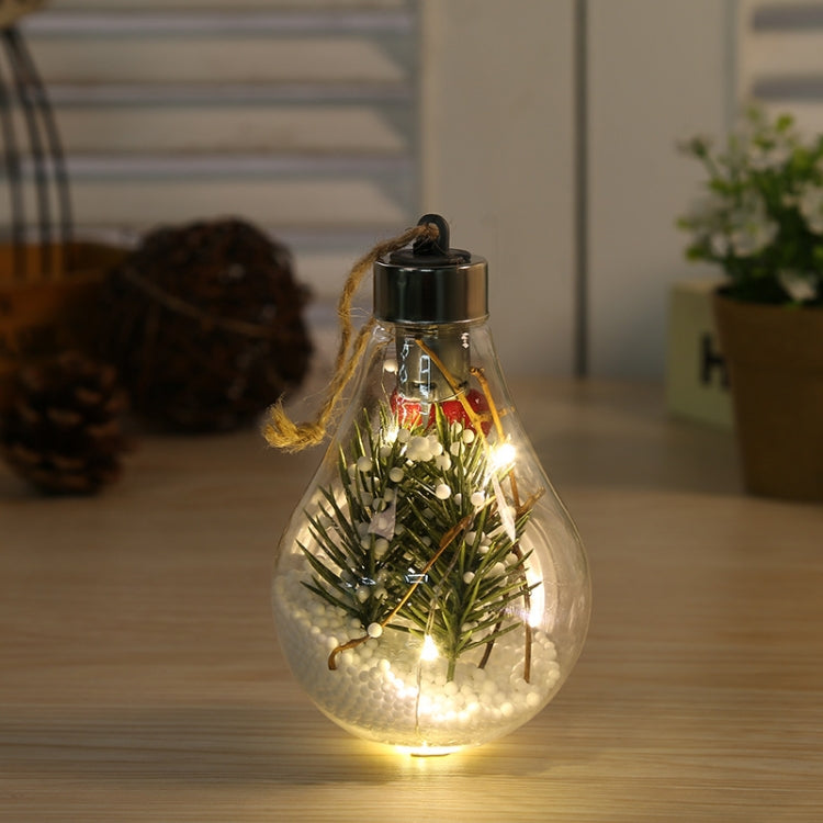 2 PCS LED Transparent Christmas Plastic Bulb Ball Christmas Tree Decoration Pendant, Style 1, Style 2, Style 3, Style 4, Style 5