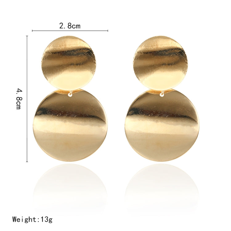 Unique Metal Drop Earrings Round Statement Earrings for Women Jewelry