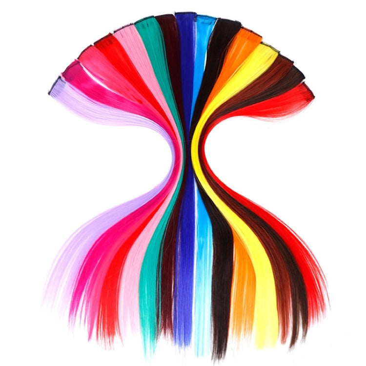 10 PCS Chemical Fiber Wig One-Step Gradient Color Single Card Wig, Stretched Length:24inches(21#)