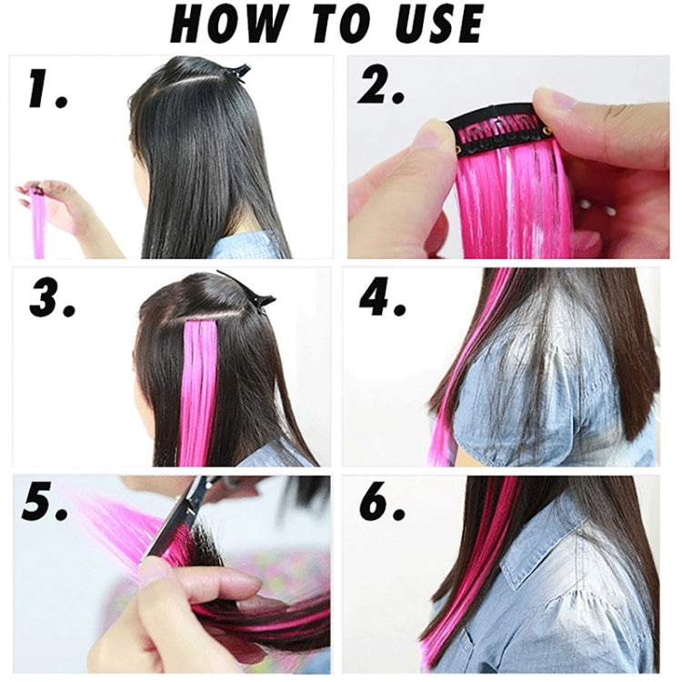 10 PCS Chemical Fiber Wig One-Step Gradient Color Single Card Wig, Stretched Length:24inches(21#)