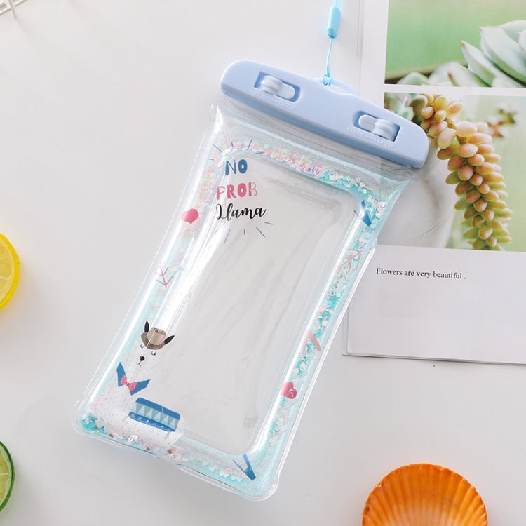 Cartoon Transparent Swimming Inflatable Air Bag Floating Mobile Phone Waterproof Bag, Random Color Delivery, Purple Kitten, There is a Mine at Home, Green Cactus 1, Green Cactus 2, Green Cactus 3, Alpaca 1, Alpaca 2