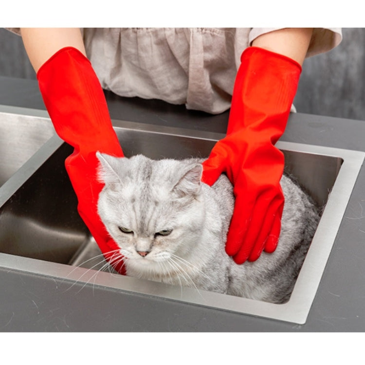 1 Pair Household Two-color Washing Gloves Housework Cleaning Laundry Dishwashing Latex Gloves, S, M, L, XL