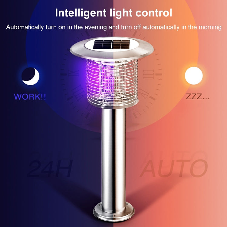 Outdoor Solar Waterproof Mosquito Lamp Mosquito Repellent, TM02 Black, TM03 Silver